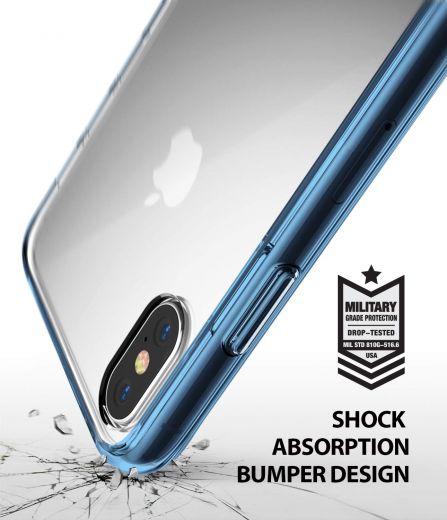 Чехол Ringke Fusion Aqua Blue для iPhone XS