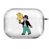 Прозрачный силиконовый чехол Hustle Case Monopoly Ice Cream Clear для AirPods Pro