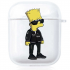 Прозрачный силиконовый чехол Hustle Case Simpsons Bart Simpson Clear для AirPods 1 | 2