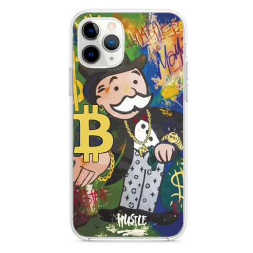 Прозрачный чехол Hustle Case Monopoly Bitcoin Clear для iPhone 12 Pro Max