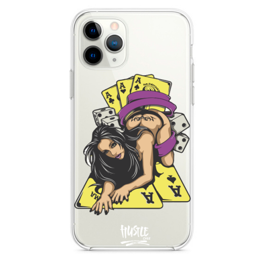 Прозрачный чехол Hustle Case Girl & Cards Clear для iPhone 12 Pro Max