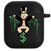 Силиконовый чехол Hustle Case Monopoly Dollar Black для AirPods 1 | 2