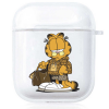 Прозорий силіконовий чохол Hustle Case Garfield Clear для AirPods 1 | 2