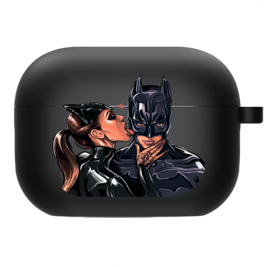 Силіконовий чохол Hustle Case Batman Love Black для AirPods Pro
