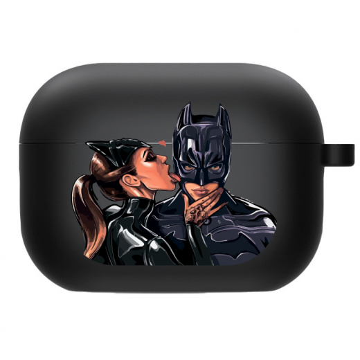 Силиконовый чехол Hustle Case Batman Love Black для AirPods Pro