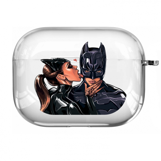 Прозорий силіконовий чохол Hustle Case Batman Love Clear для AirPods Pro