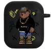 Силіконовий чохол Hustle Case Bear Hustle Black для AirPods 1 | 2