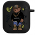 Силиконовый чехол Hustle Case Bear Hustle Black для AirPods 1 | 2 Силиконовый чехол Hustle Case Bear Hustle Black для AirPods 1 | 2