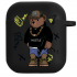 Силиконовый чехол Hustle Case Bear Hustle Black для AirPods 1 | 2