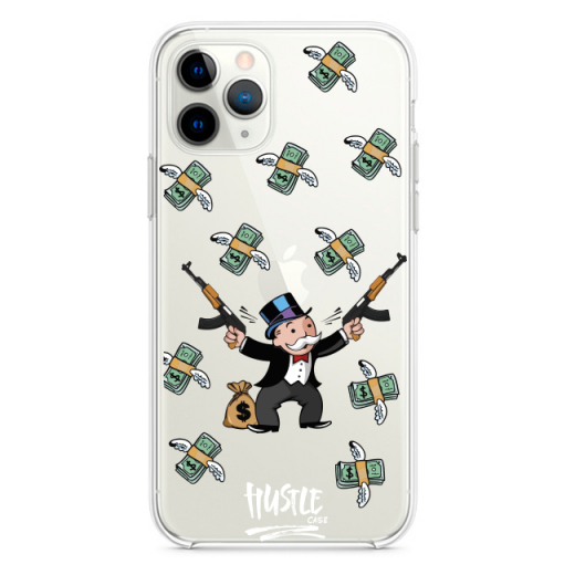 Прозрачный чехол Hustle Case Monopoly Kalash Clear для iPhone 12 | 12 Pro