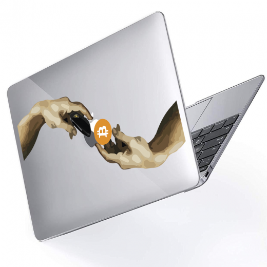 Чехол-накладка Hustle Case Hands Btc=Auto Clear для MacBook Air 13" (M1 | 2020 | 2019 | 2018)