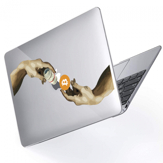 Чехол-накладка Hustle Case Hands BTC=Money Clear для MacBook Air 13" (M1 | 2020 | 2019 | 2018)