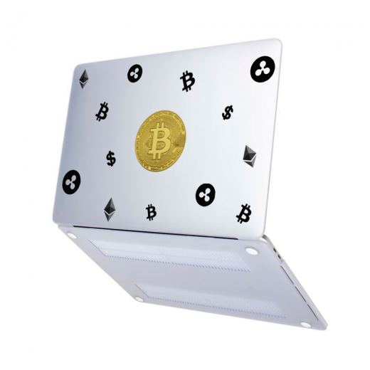 Чехол-накладка Hustle Case Bitcoin Matte Clear для MacBook Air 13" (M1 | 2020 | 2019 | 2018)