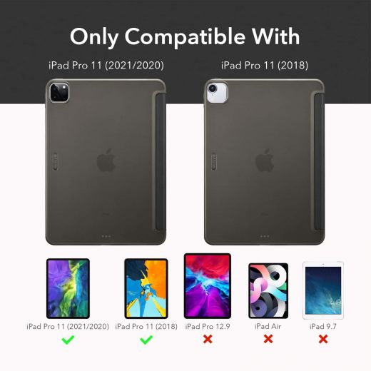 Чехол ESR Rebound Slim Smart Frosted Black для iPad Pro 11" (2020 | 2021 | 2022 | M1 | M2) 