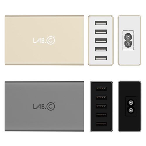 Сетевое зарядное устройство Lab.C X5 5 Port USB Wall Charger Space Gray (8A) (LABC-587-GR_KR)