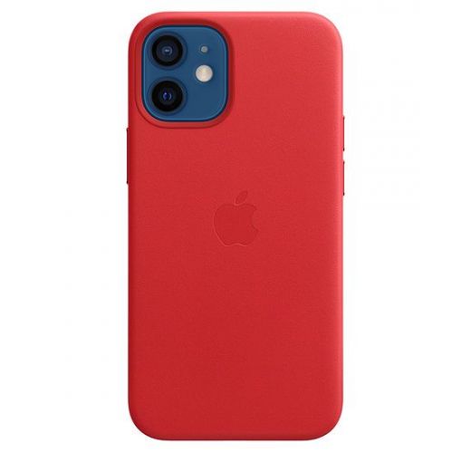 Оригінальний чохол Apple Leather Case with MagSafe (PRODUCT) Red для iPhone 12 mini (MHK73)