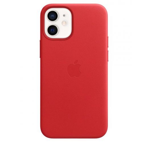 Оригінальний чохол Apple Leather Case with MagSafe (PRODUCT) Red для iPhone 12 mini (MHK73)