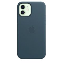 Оригинальный чехол Apple Leather Case with MagSafe Baltic Blue для iPhone 12 | 12 Pro (MHKE3)