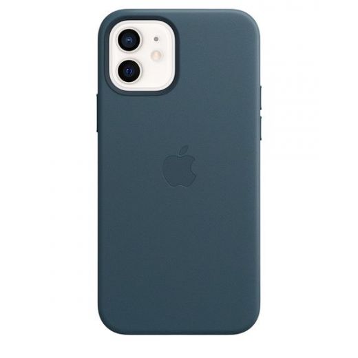 Оригінальний чохол Apple Leather Case with MagSafe Baltic Blue для iPhone 12 | 12 Pro (MHKE3)