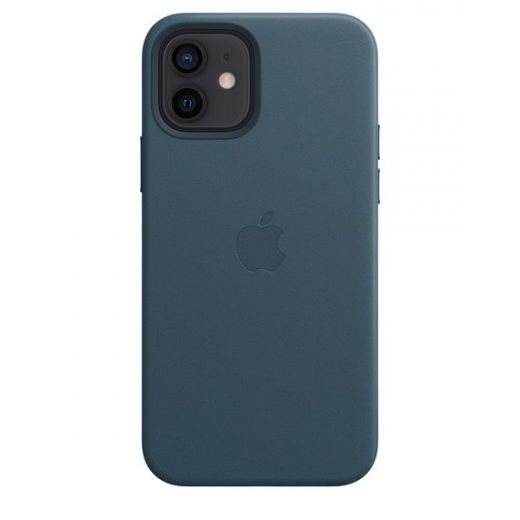 Оригінальний чохол Apple Leather Case with MagSafe Baltic Blue для iPhone 12 | 12 Pro (MHKE3)