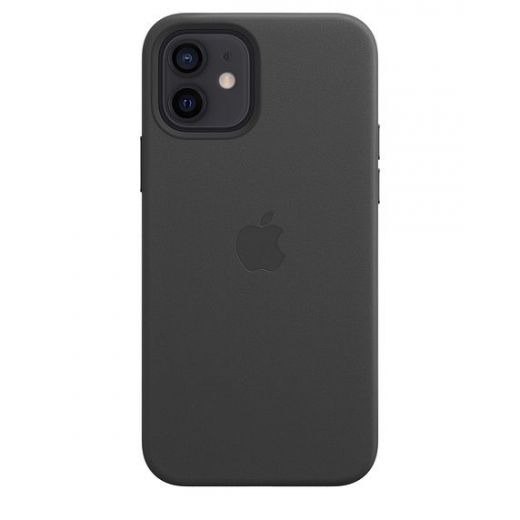 Оригінальний чохол Apple Leather Case with MagSafe Black для iPhone 12 | 12 Pro (MHKG3)