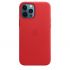 Оригінальний чохол Apple Leather Case with MagSafe (PRODUCT) Red для iPhone 12 Pro Max (MHKJ3)