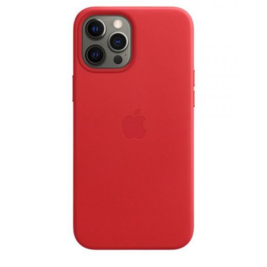 Чехол CasePro Leather Case with MagSafe Red для iPhone 12 Pro Max