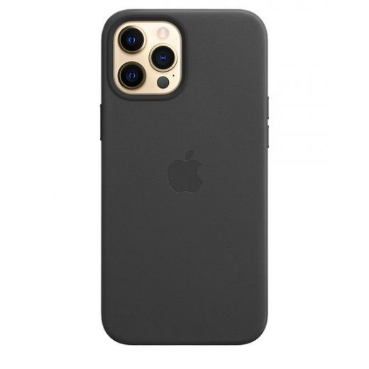 Чехол CasePro Leather Case with MagSafe Black для iPhone 12 Pro Max