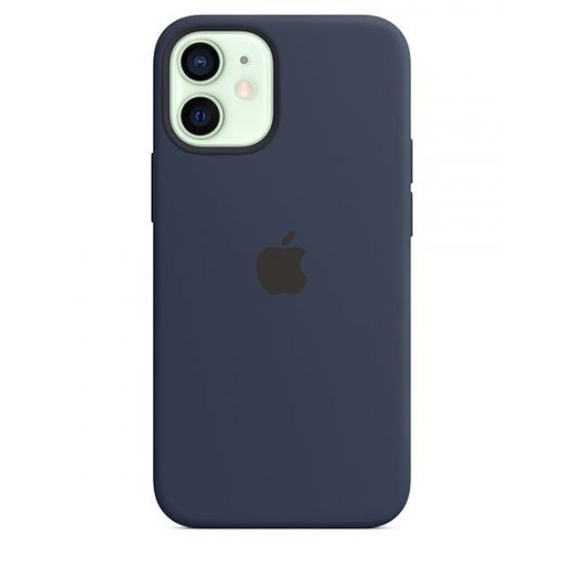 Оригинальный чехол Apple Silicone Case with MagSafe Deep Navy для iPhone 12 mini (MHKU3)