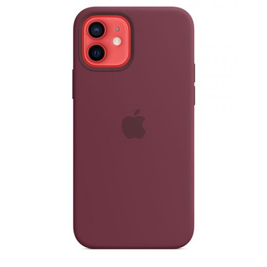 Силиконовый чехол CasePro Sillicone Case with MagSafe Plum для iPhone 12 | 12 Pro