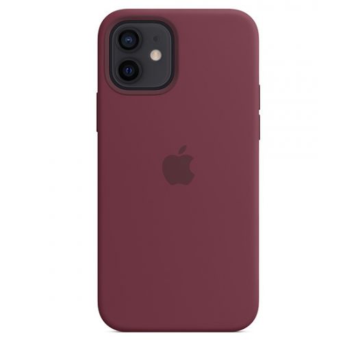 Силиконовый чехол CasePro Sillicone Case with MagSafe Plum для iPhone 12 | 12 Pro