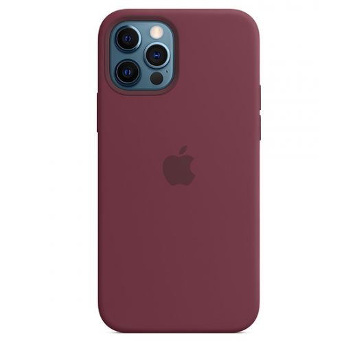 Силиконовый чехол CasePro Sillicone Case with MagSafe Plum для iPhone 12 | 12 Pro