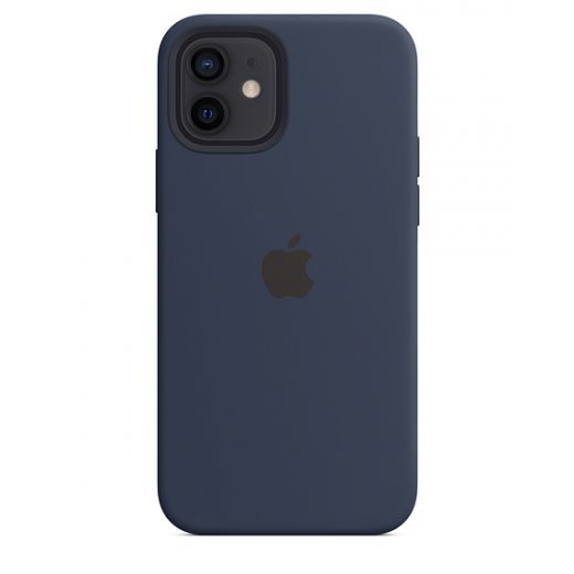 Оригинальный чехол Apple Sillicone Case with MagSafe Deep Navy для iPhone 12 | 12 Pro (MHL43)