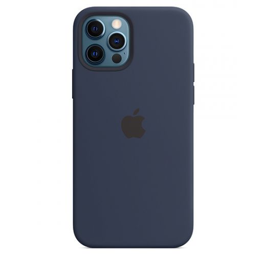 Силиконовый чехол CasePro Sillicone Case with MagSafe Deep Navy для iPhone 12 | 12 Pro