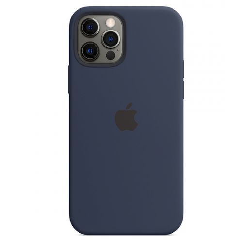 Оригинальный чехол Apple Sillicone Case with MagSafe Deep Navy для iPhone 12 | 12 Pro (MHL43)