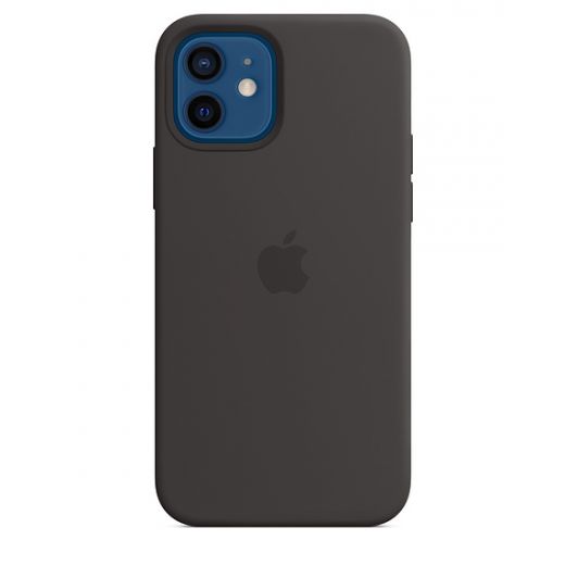 Оригінальний чохол Apple Sillicone Case with MagSafe Black для iPhone 12 | 12 Pro (MHL73)