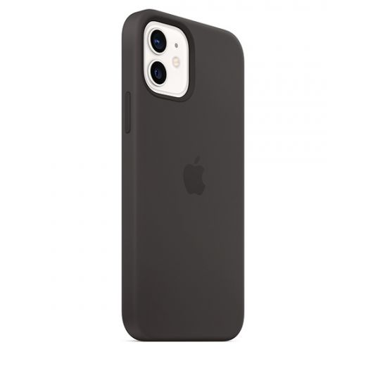 Оригинальный чехол Apple Sillicone Case with MagSafe Black для iPhone 12 | 12 Pro (MHL73)