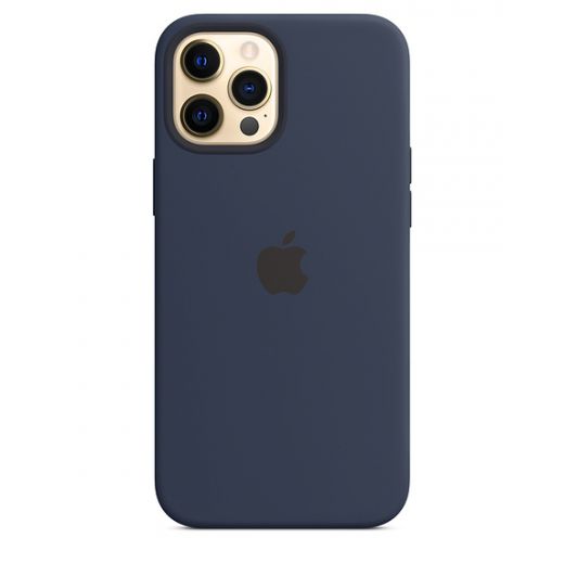 Оригинальный чехол Apple Sillicone Case with MagSafe Deep Navy для iPhone 12 Pro Max (MHLD3) 