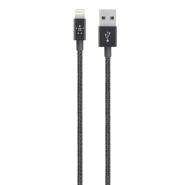 Кабель Belkin MIXIT Premium Metallic Lightning to USB (2.4A), 1.2m, Black