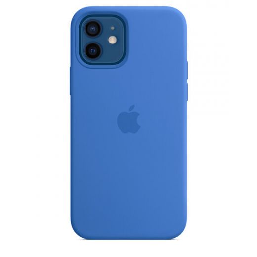 Оригинальный чехол Apple Sillicone Case with MagSafe Capri Blue для iPhone 12 | 12 Pro (MJYY3)