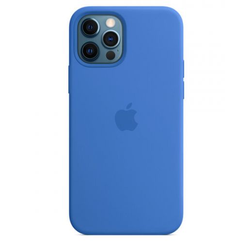 Оригинальный чехол Apple Sillicone Case with MagSafe Capri Blue для iPhone 12 | 12 Pro (MJYY3)