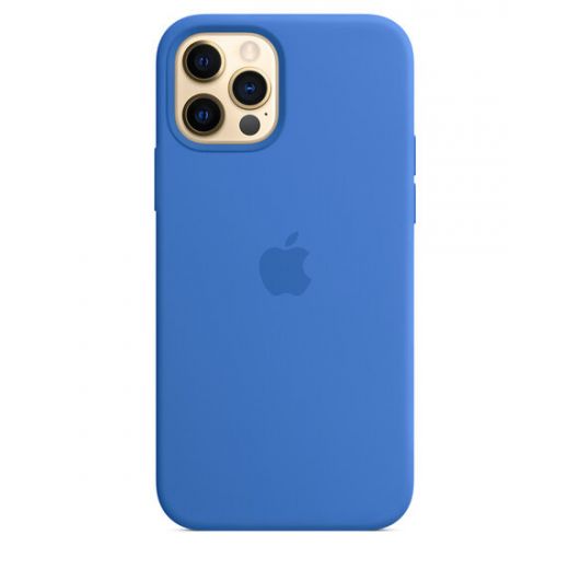 Оригинальный чехол Apple Sillicone Case with MagSafe Capri Blue для iPhone 12 | 12 Pro (MJYY3)