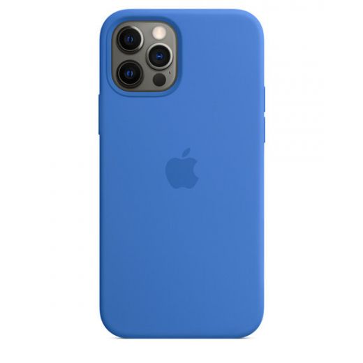 Оригинальный чехол Apple Sillicone Case with MagSafe Capri Blue для iPhone 12 | 12 Pro (MJYY3)