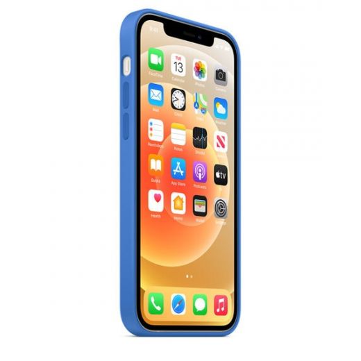 Оригинальный чехол Apple Sillicone Case with MagSafe Capri Blue для iPhone 12 | 12 Pro (MJYY3)