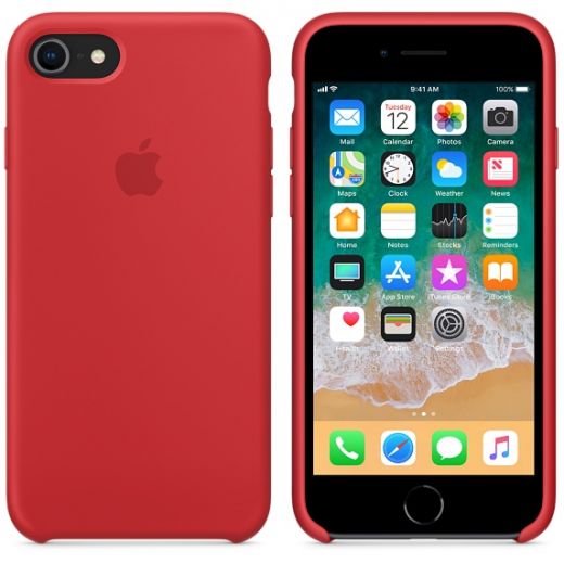 Чехол Apple Silicone Case (PRODUCT) Red (MQGP2) для iPhone 8/7