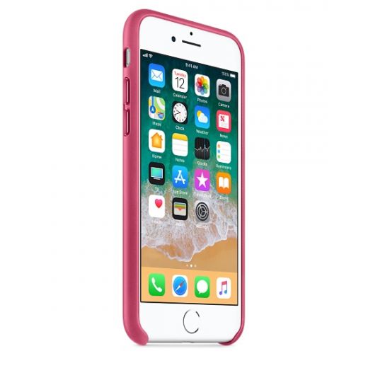 Чехол Apple Leather Case Pink Fuchsia (MQHG2) для iPhone 8/7