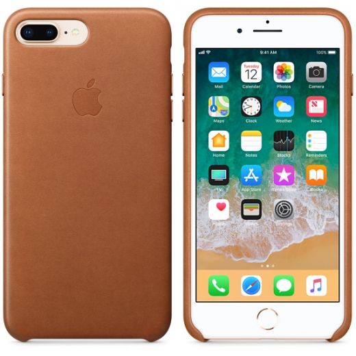 Чохол Apple Leather Case Saddle Brown (MQHK2) для iPhone 8 Plus / 7 Plus