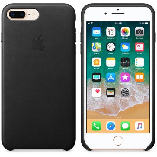 Чохол Apple Leather Case Black (MQHM2) для iPhone 8 Plus / 7 Plus