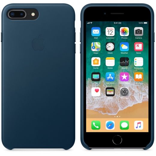 Чохол Apple Leather Case Cosmos Blue (MQHR2) для iPhone 8 Plus / 7 Plus