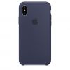 Чехол Apple Silicone Case Midnight Blue (MQT32) для iPhone X